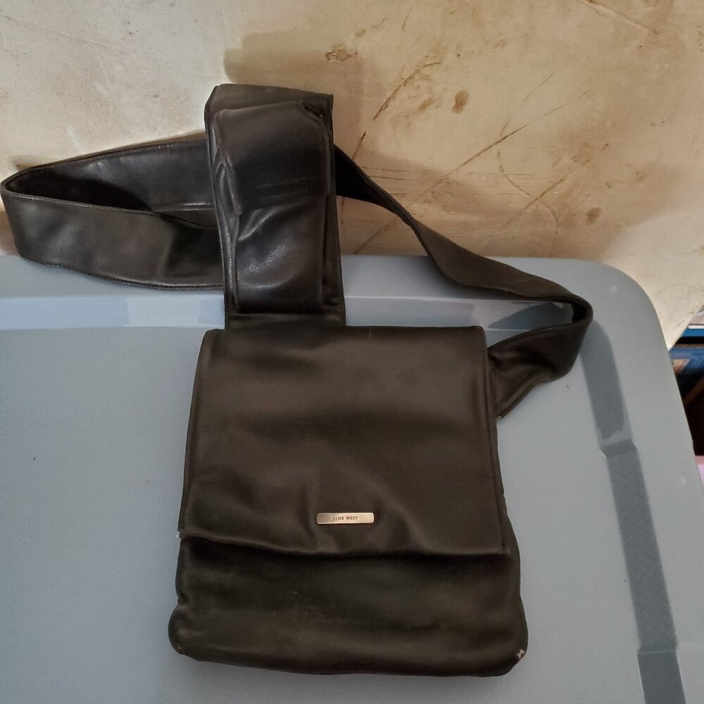 Nine West Designer Crossbody Purse with small case on shoulder strap